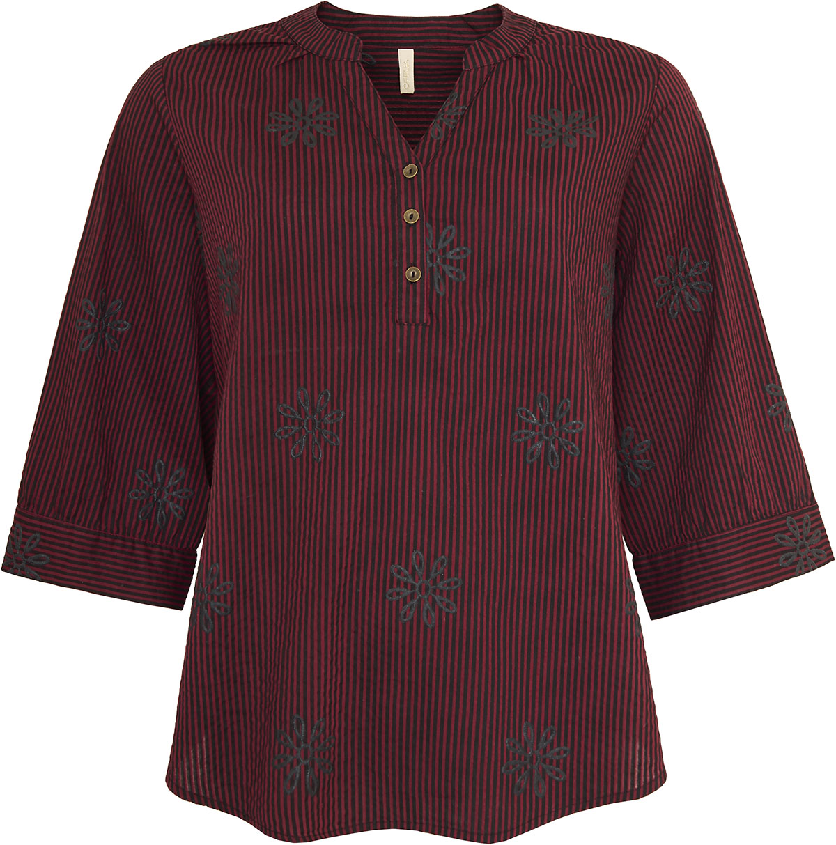 Ofelia Ella Bluse Broderi Bordeaux