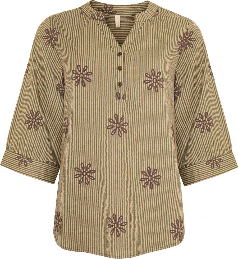 Ofelia Ella Bluse Army Grøn