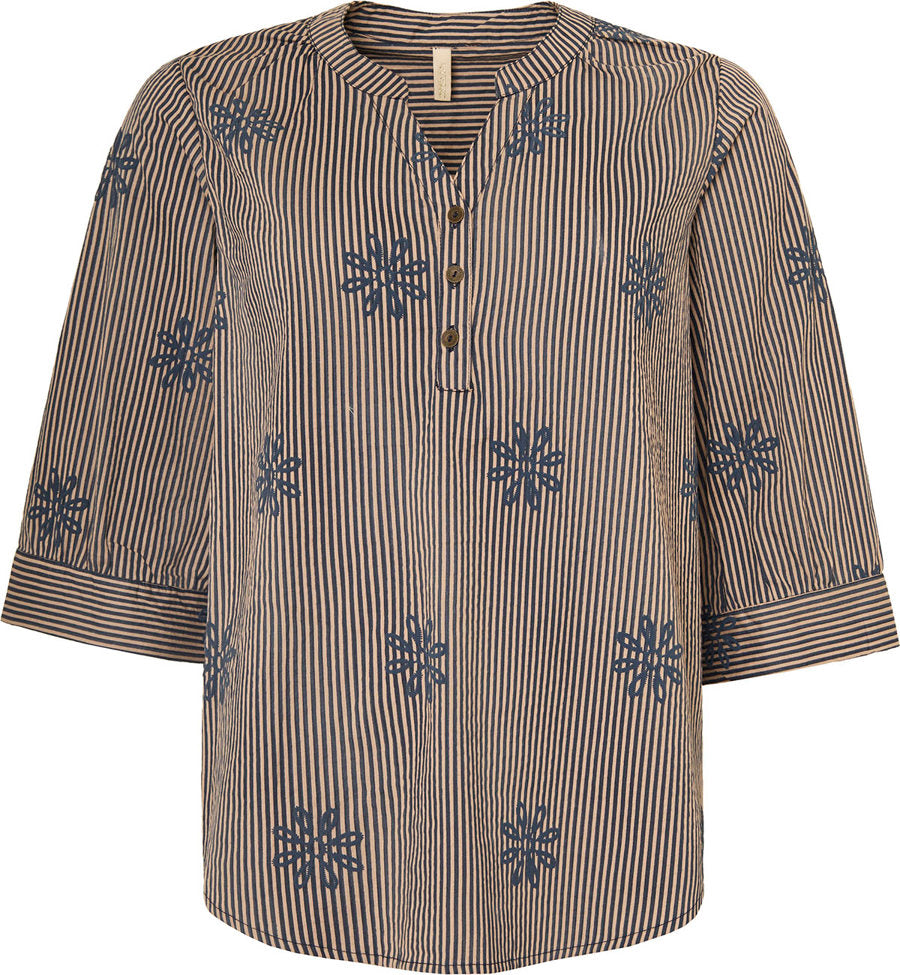 Ofelia Ella Bluse Navy Blå