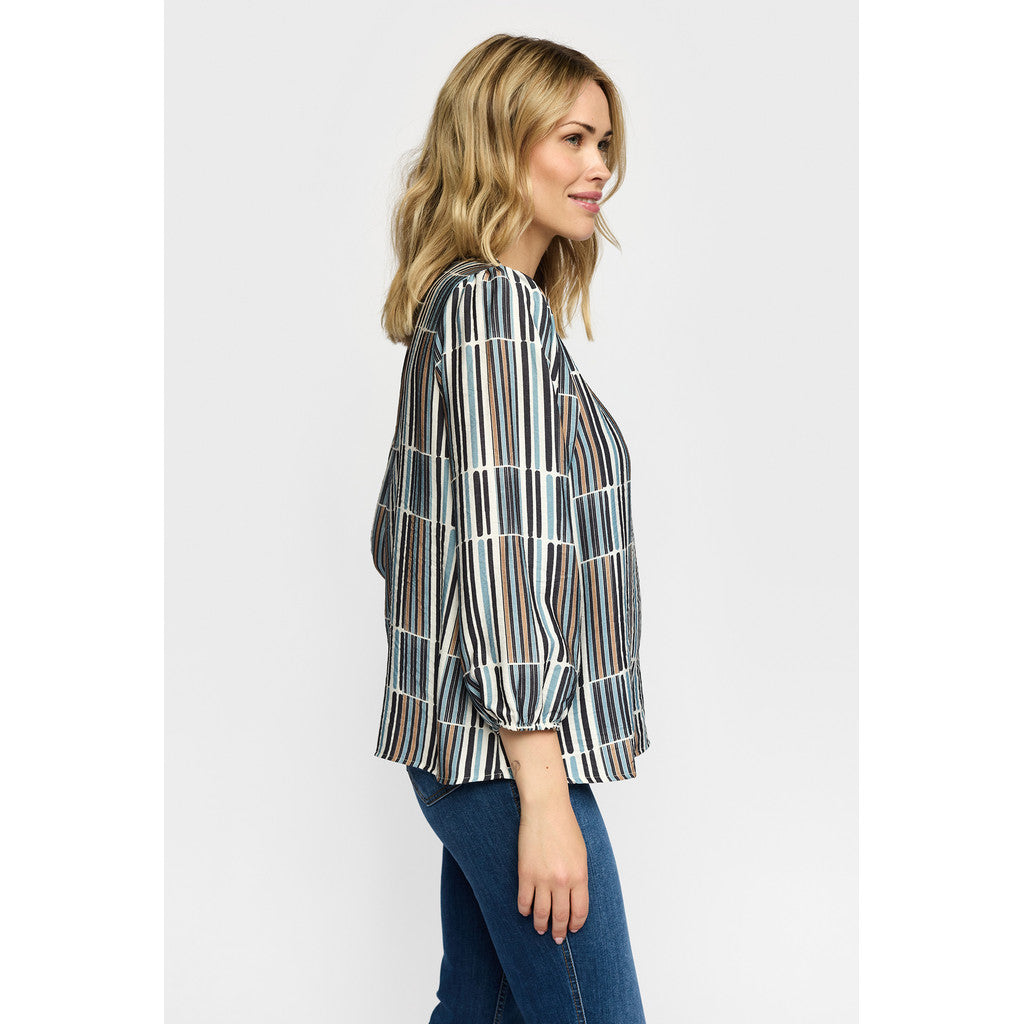 2 Biz ESMARA Bluse Striber Blå
