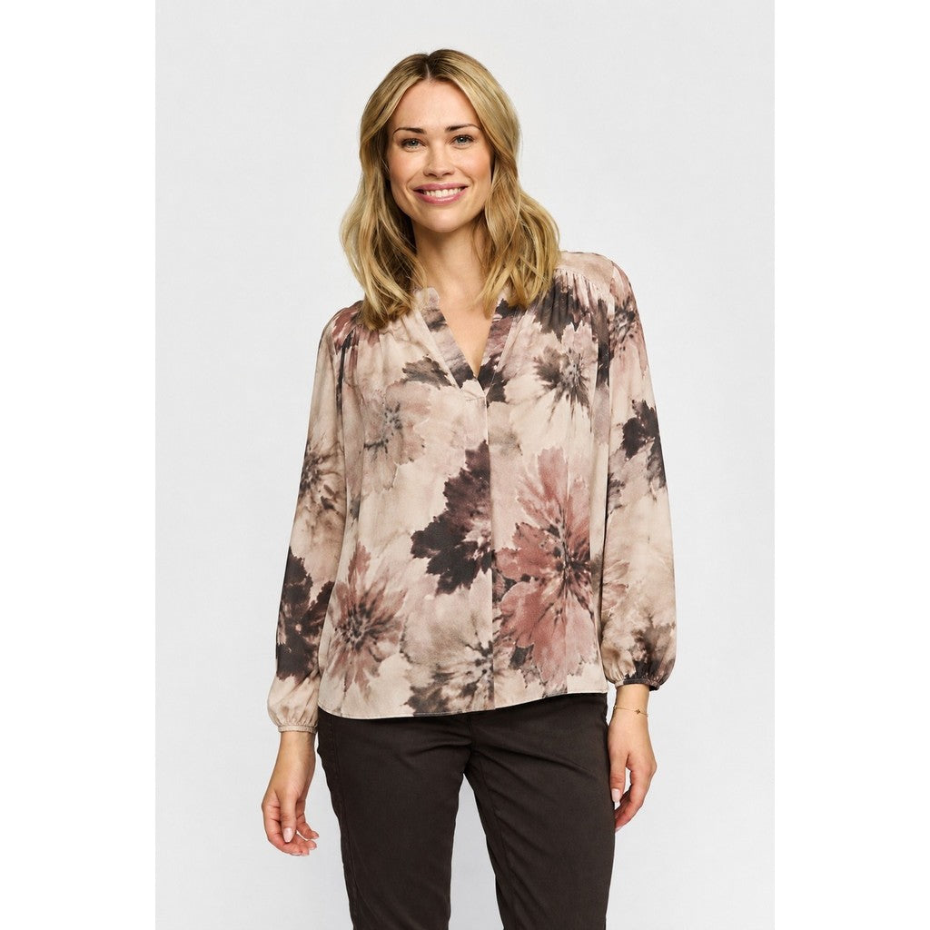 2 Biz Eve Bluse Brun Mix