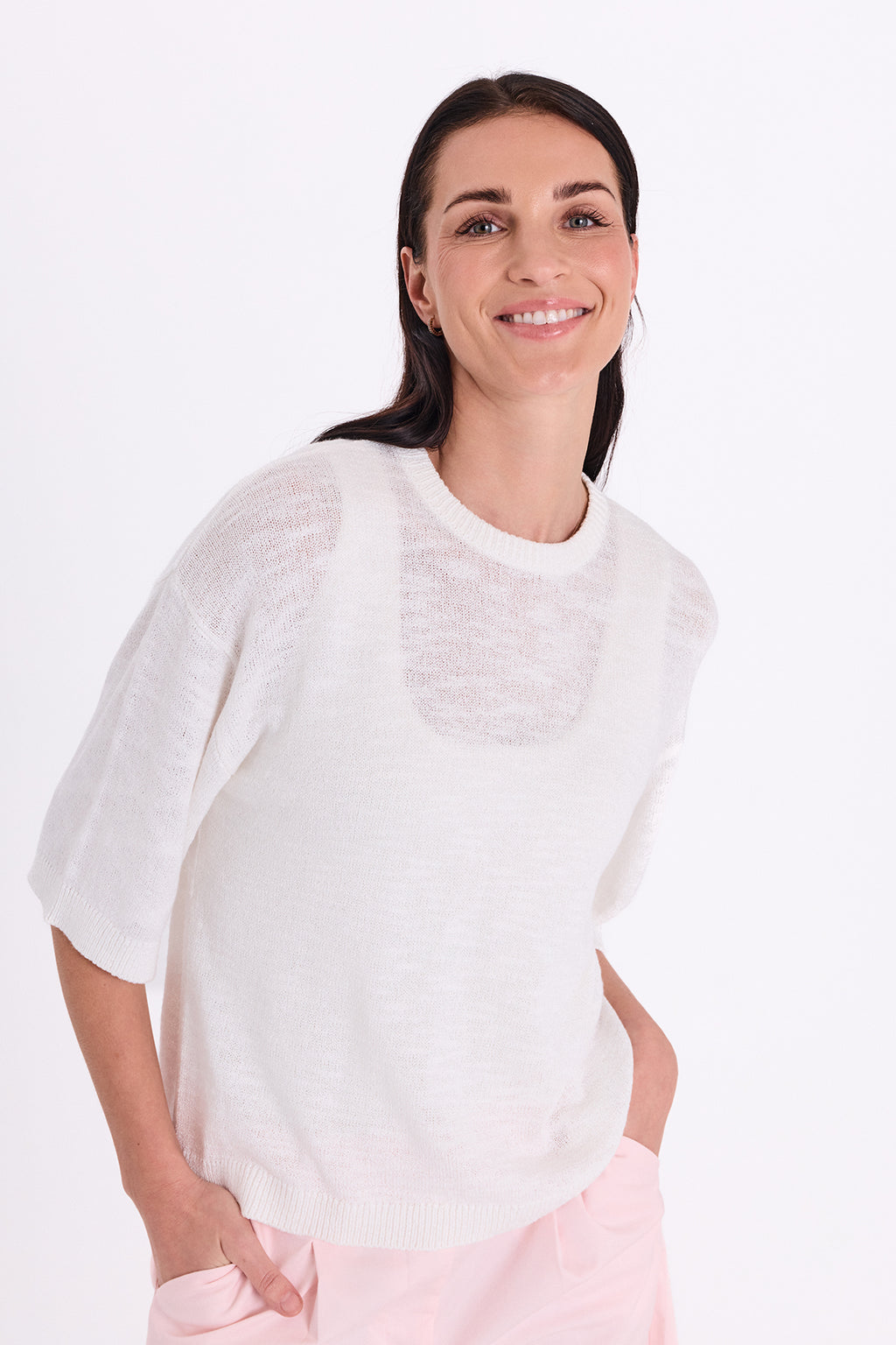 Freequent Vicki Pullover Brilliant Hvid