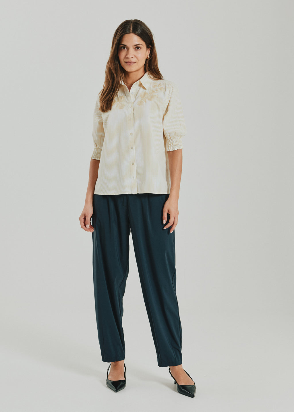 Freequent Esevalina Skjorte Star w. Boulder Off White