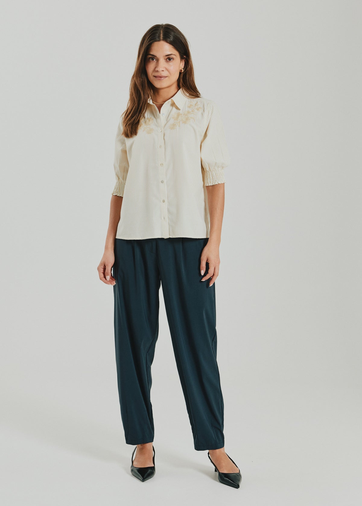Freequent Esevalina Skjorte Star w. Boulder Off White