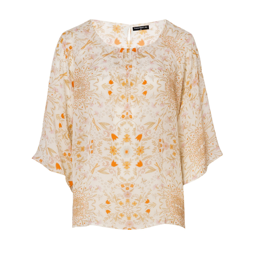 Peace Heart Joy Elma Top Petit Brun Orange