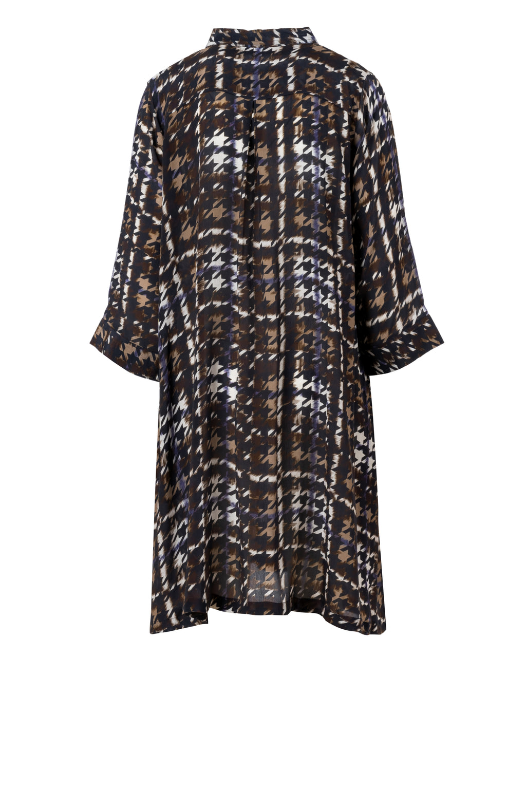 Peace Heart Joy Filipa Long Skjorte Checks Brun Lilla