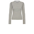 GOSSIA FabiolaGO Pullover Langærmet Stribet Off White Sort