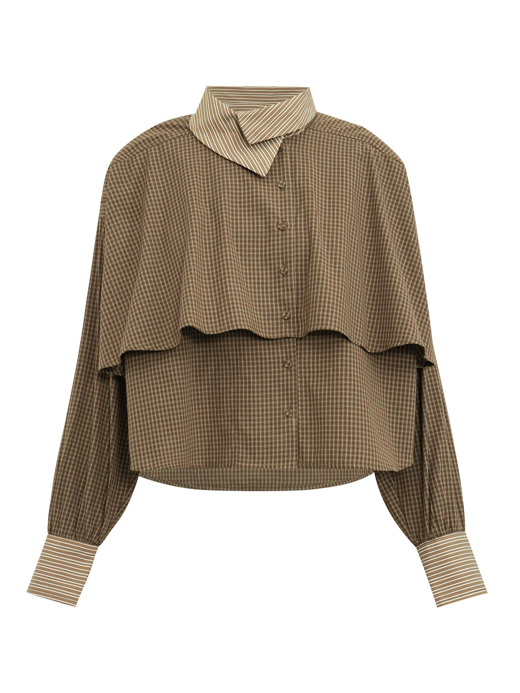GOSSIA ChalineGO Skjorte Checks Brun