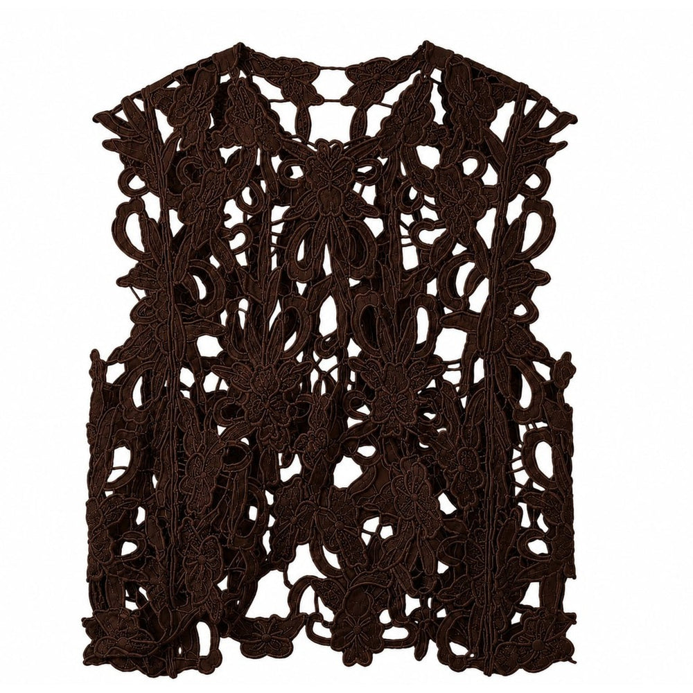 Tim & Simonsen Gudrun Lace Top Mørk Brun  Onesize