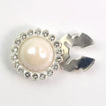 Löwenstein Button Cover Stor Perle Sten Sølv