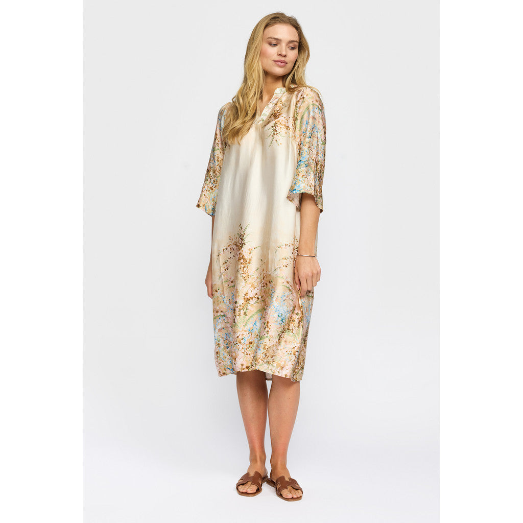 2 Biz Hailey Kjole Border Sand
