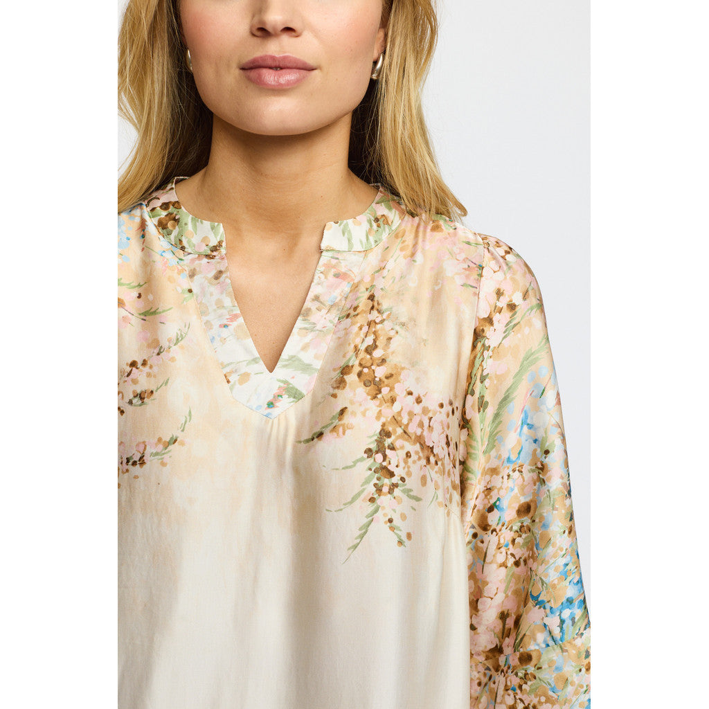 2 Biz Hailey Kjole Border Sand