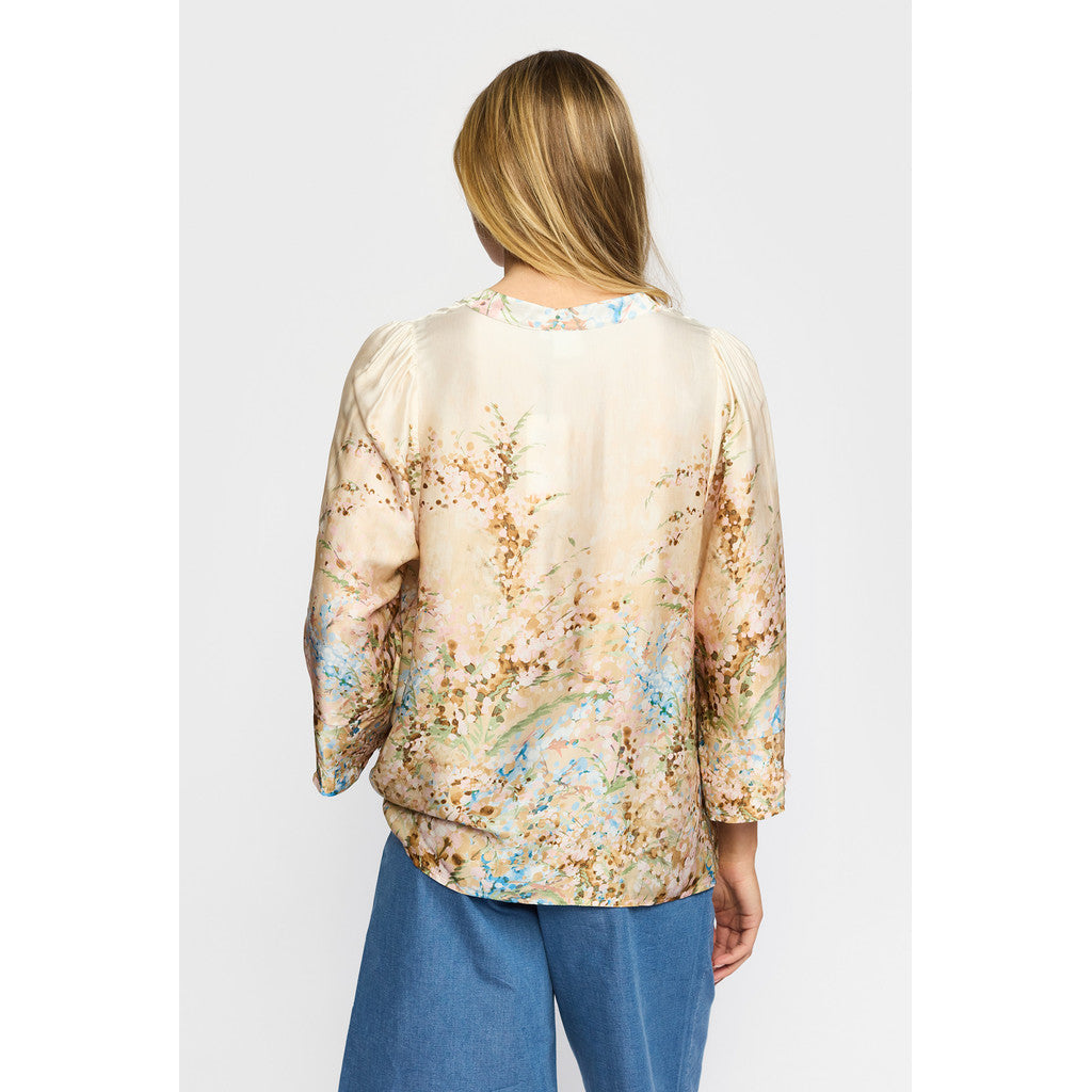 2 Biz Helle Bluse Border Sand