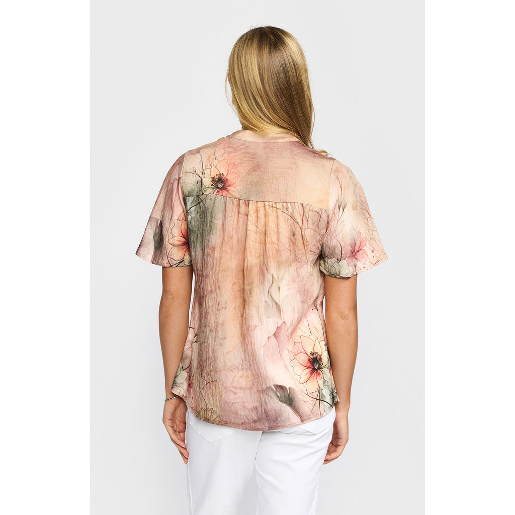 2 Biz Hilda Bluse Blomster Rosa
