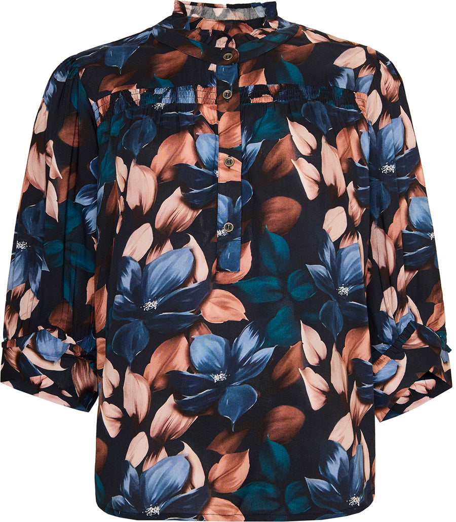 Ofelia Honny Bluse 2 Blomster Sand