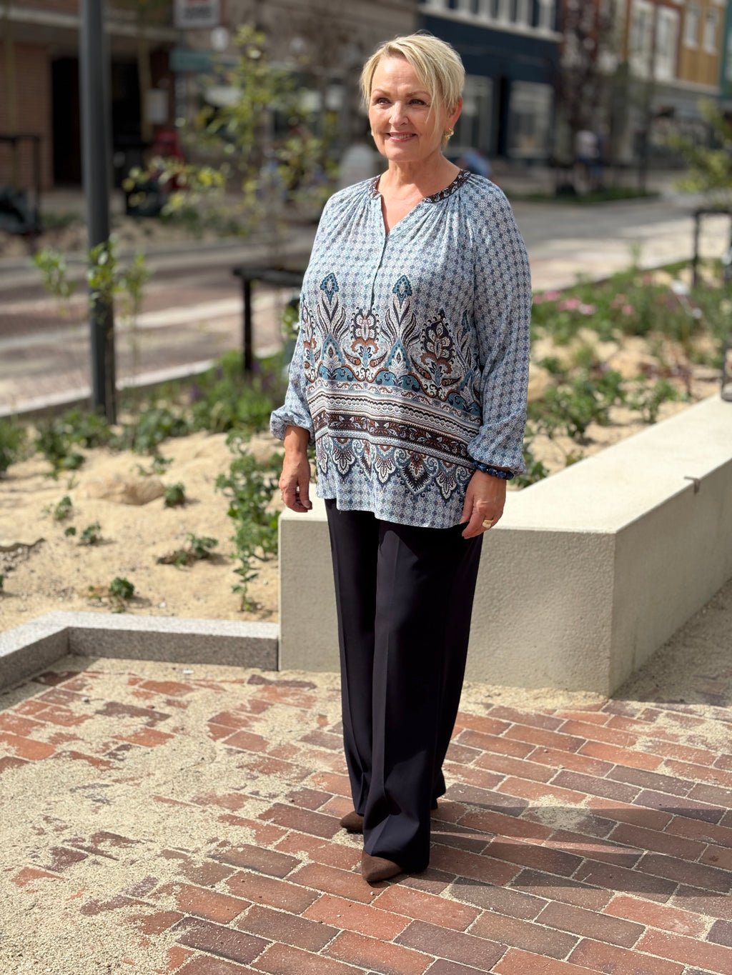 Charlotte Sparre Drema Pin Paisley Bluse Blå