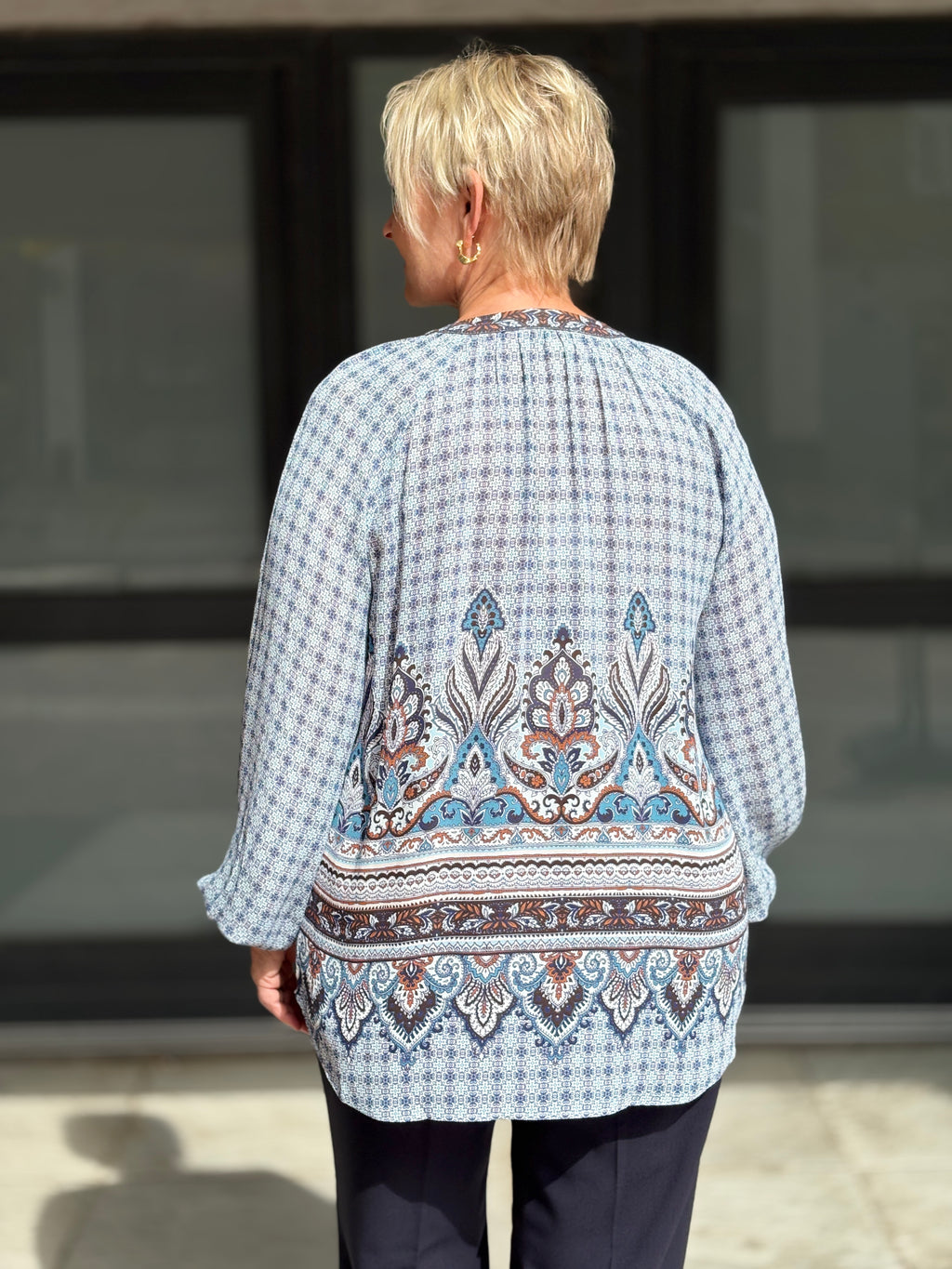 Charlotte Sparre Drema Pin Paisley Bluse Blå