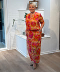 Peace Heart Joy Ida Kjole Kortærmet Dynamic Pink Gul