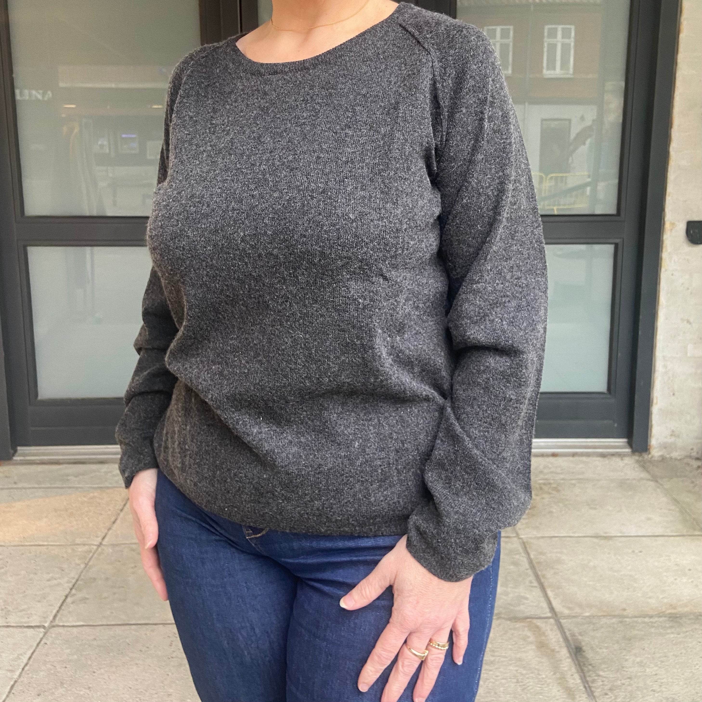 BTF Cashmere Cardigan Dark Grey Melange