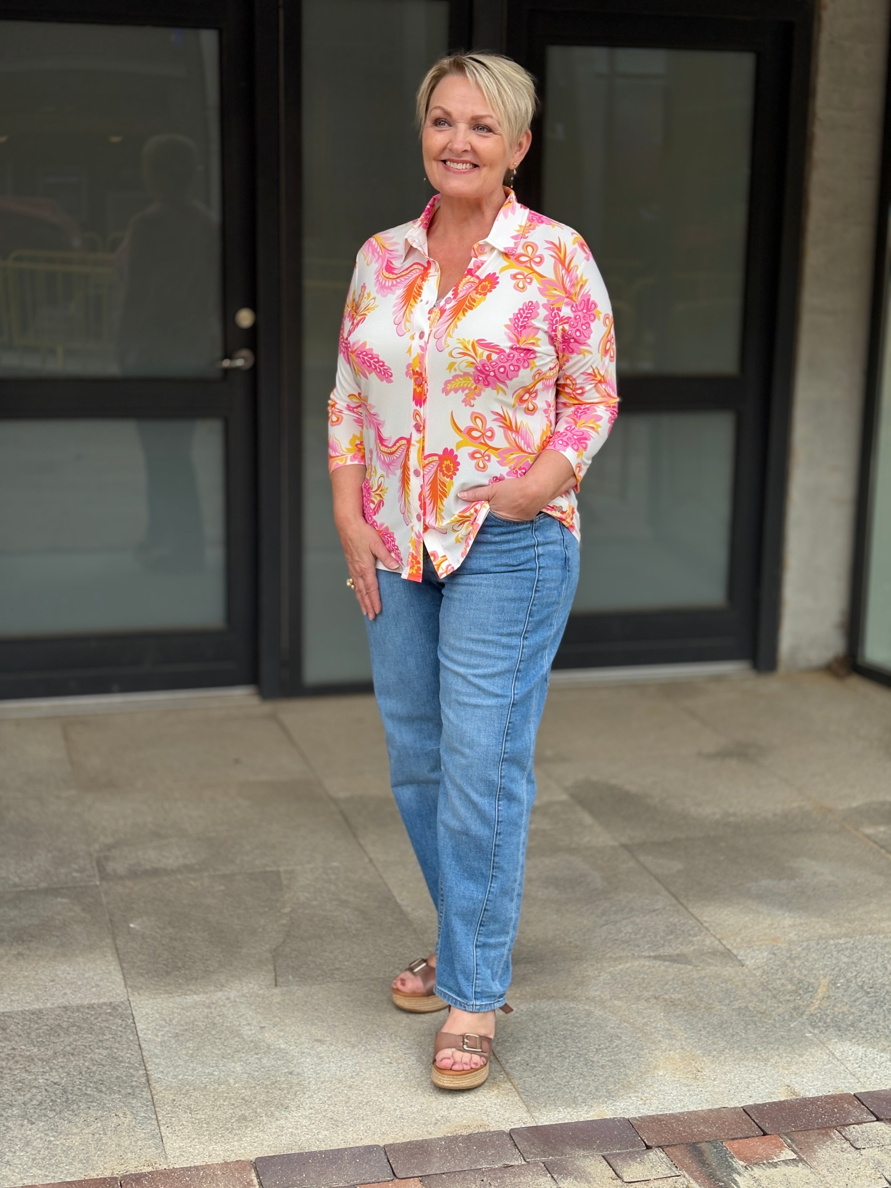 Löwenstein Angella Milan Bluse Paisley Pink