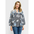 2 Biz Jana Bluse Blomster Blå