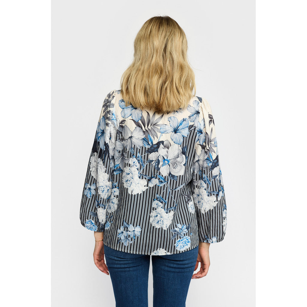 2 Biz Jana Bluse Blomster Blå