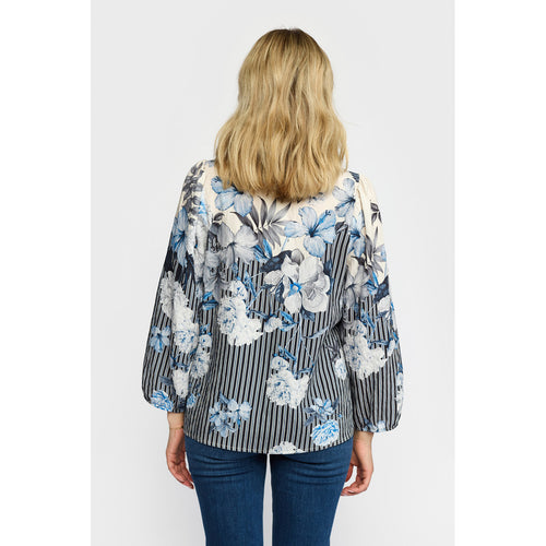 2 Biz Jana Bluse Blomster Blå