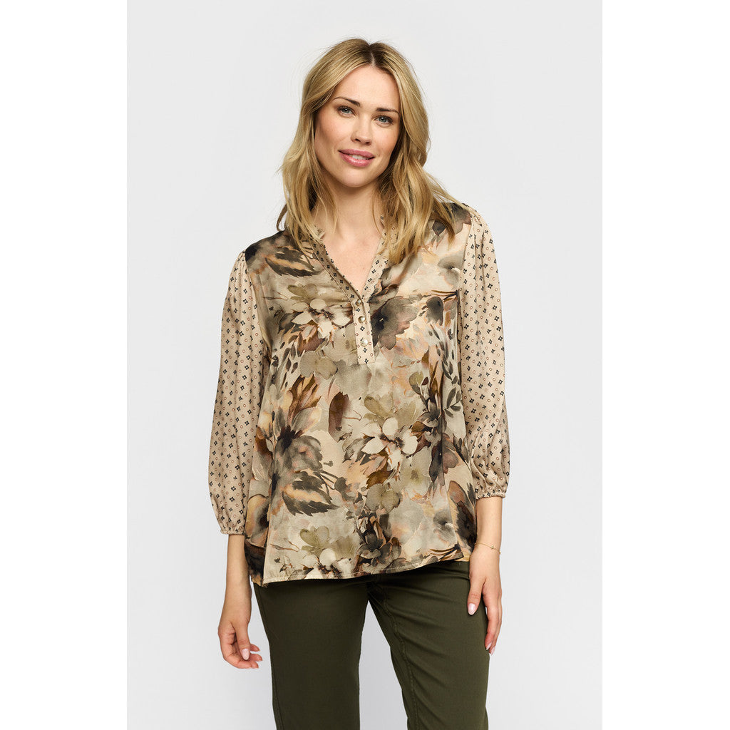 2 Biz Janne Bluse Blomster Grøn