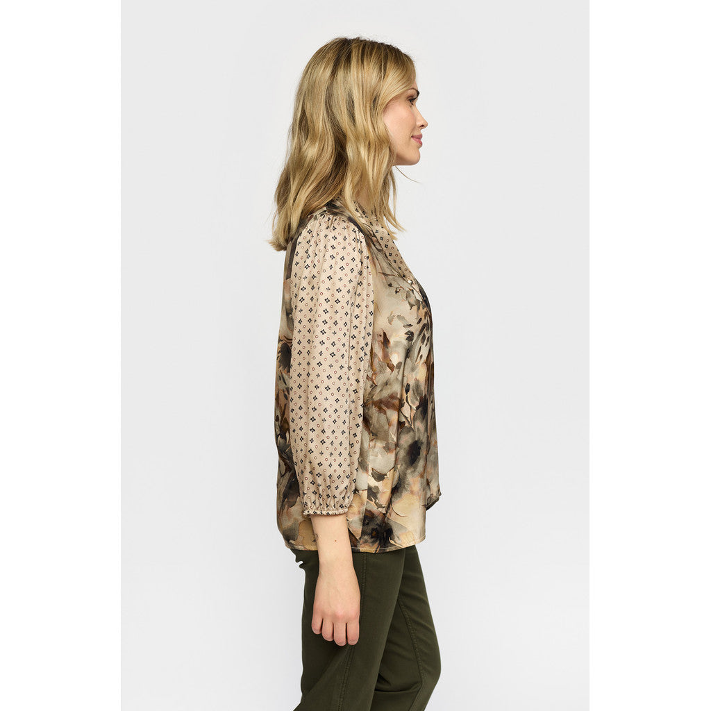 2 Biz Janne Bluse Blomster Grøn