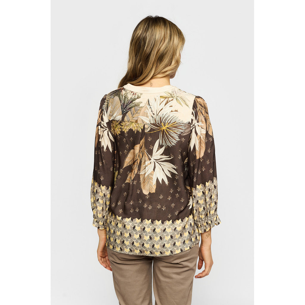 2 Biz Josefine Bluse Leaf Sand