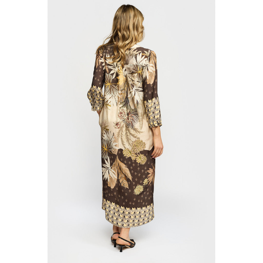 2 Biz Julia Kjole Leaf Sand