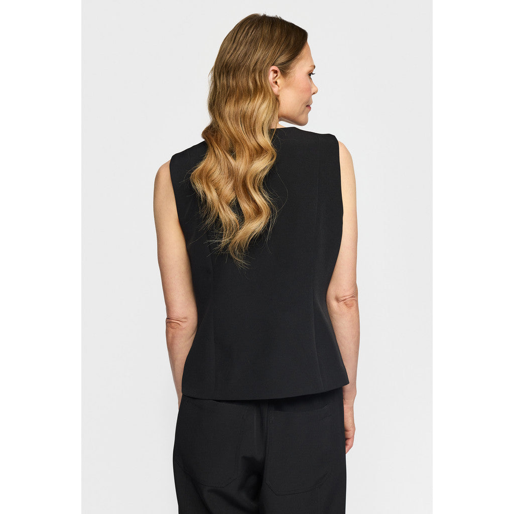 2 Biz Juno Vest Rund Hals Sort