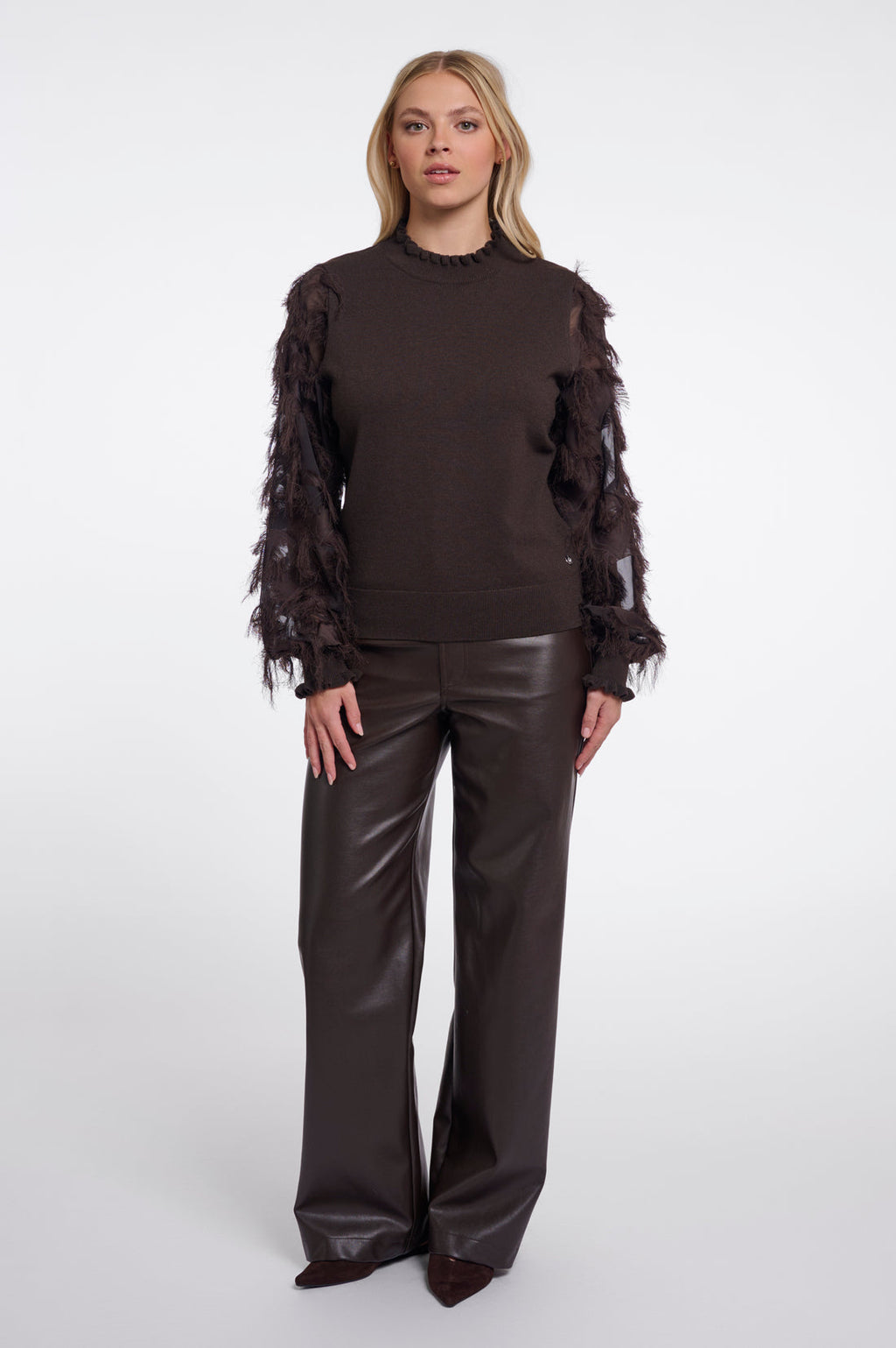 RINO & PELLE Janique Strikket Pullover Long Sleeves Peated