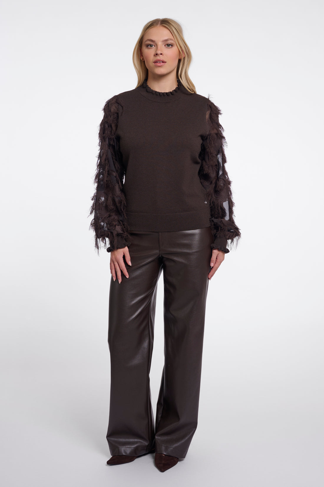 RINO & PELLE Janique Strikket Pullover Long Sleeves Peated