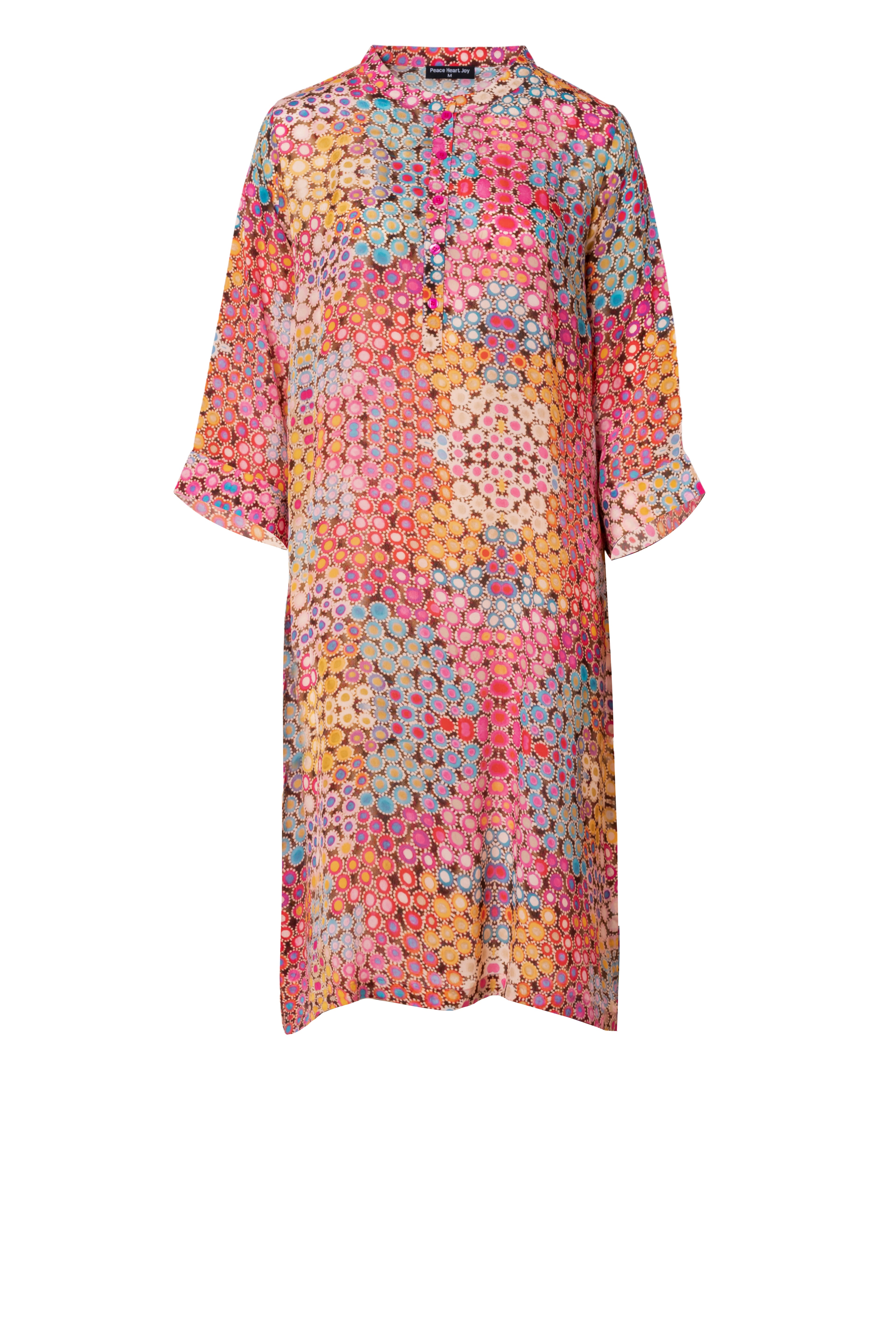 Peace Heart Joy Jennifer Kjole Peach Multi Lyserød Gul