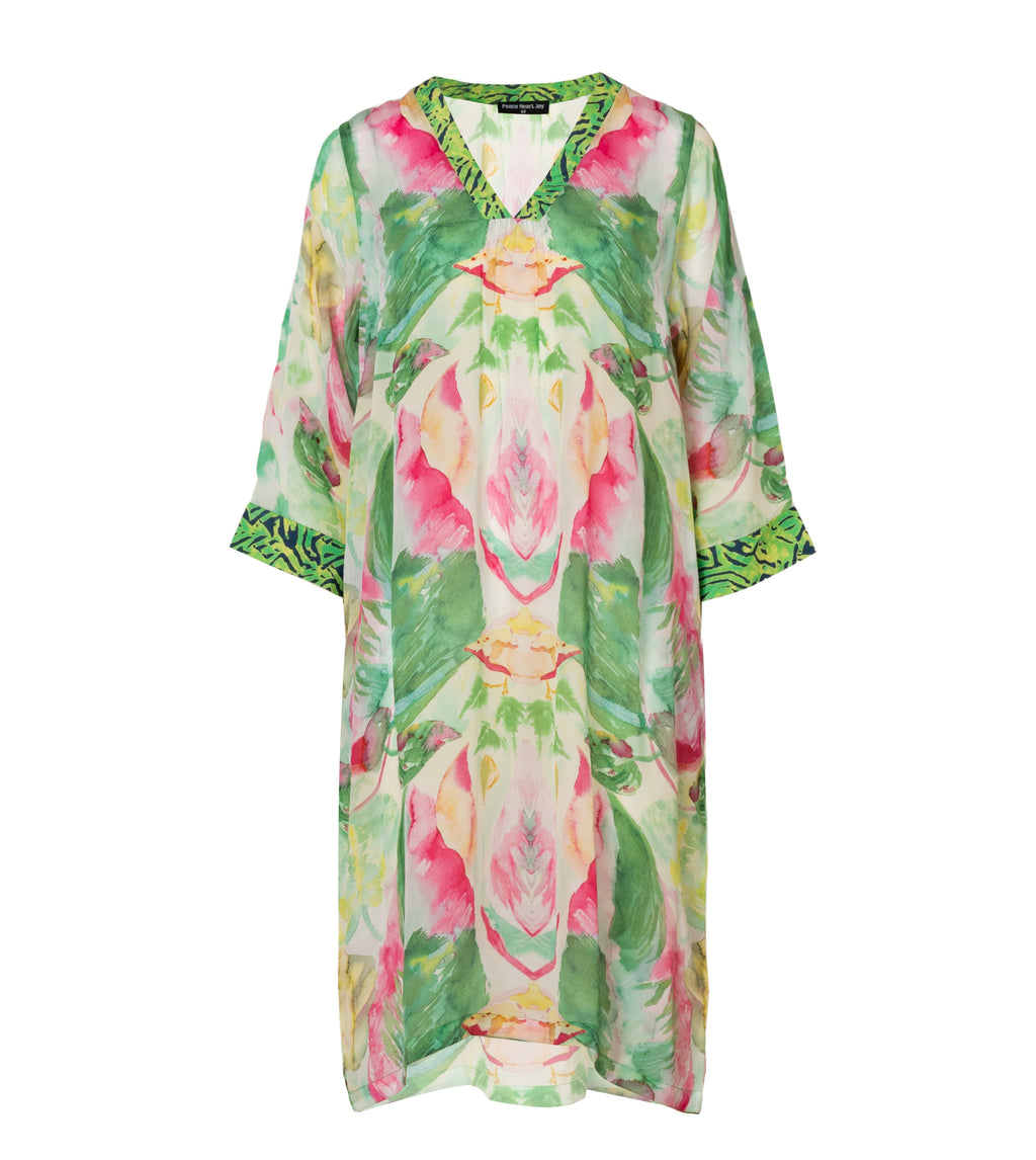 Peace Heart Jolene Kjole Clear Shapes Grøn Lyserød