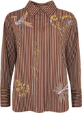 Ofelia Kaya Skjorte Broderi Brun
