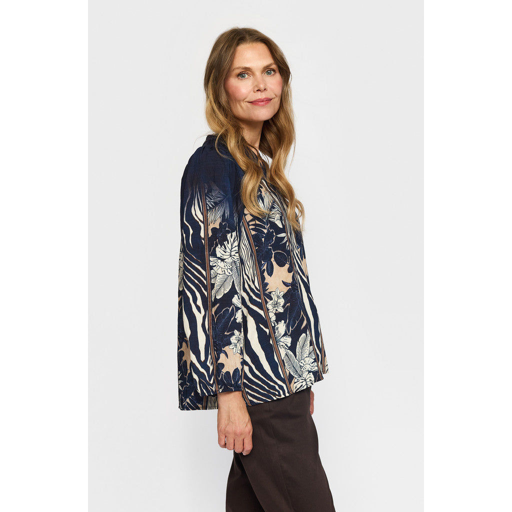 2 Biz Lise Bluse Blomster Blå