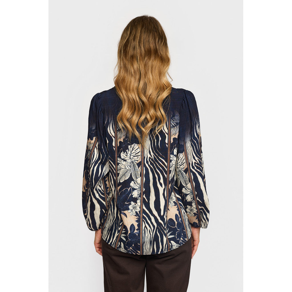 2 Biz Lise Bluse Blomster Blå