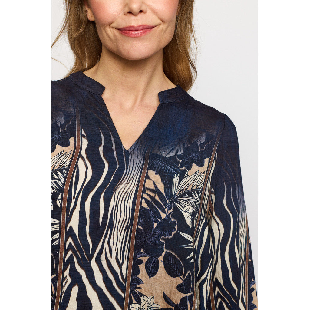 2 Biz Lise Bluse Blomster Blå