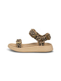 WODEN Line Suede Sandal Leopard Brun