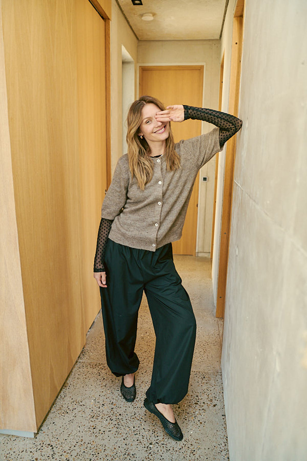 Freequent Mesa Bluse Prikker Mole Brun