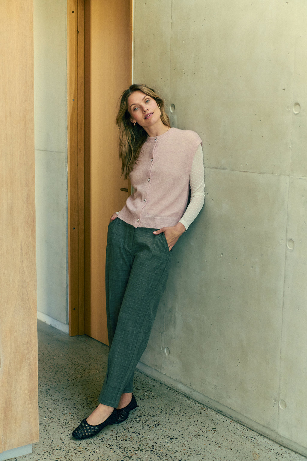 Freequent Mesa Bluse Prikker Pale Mauve Lyserød