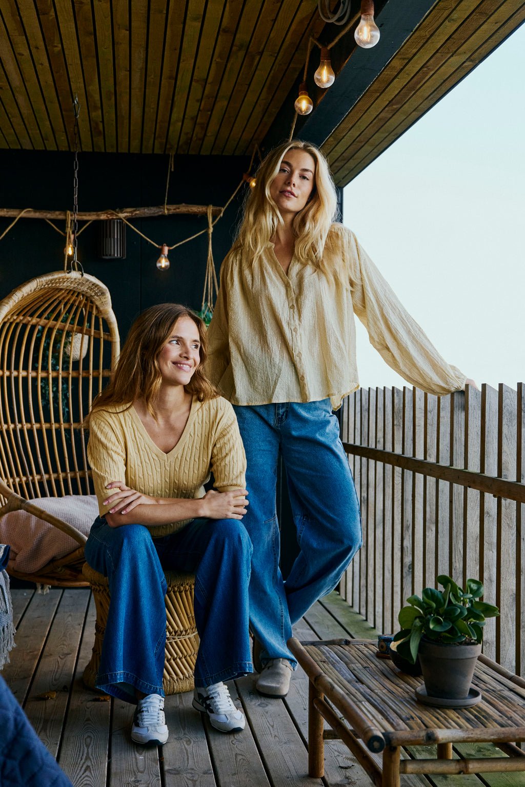 Freequent Dodo Pullover Boulder Gylden Sand