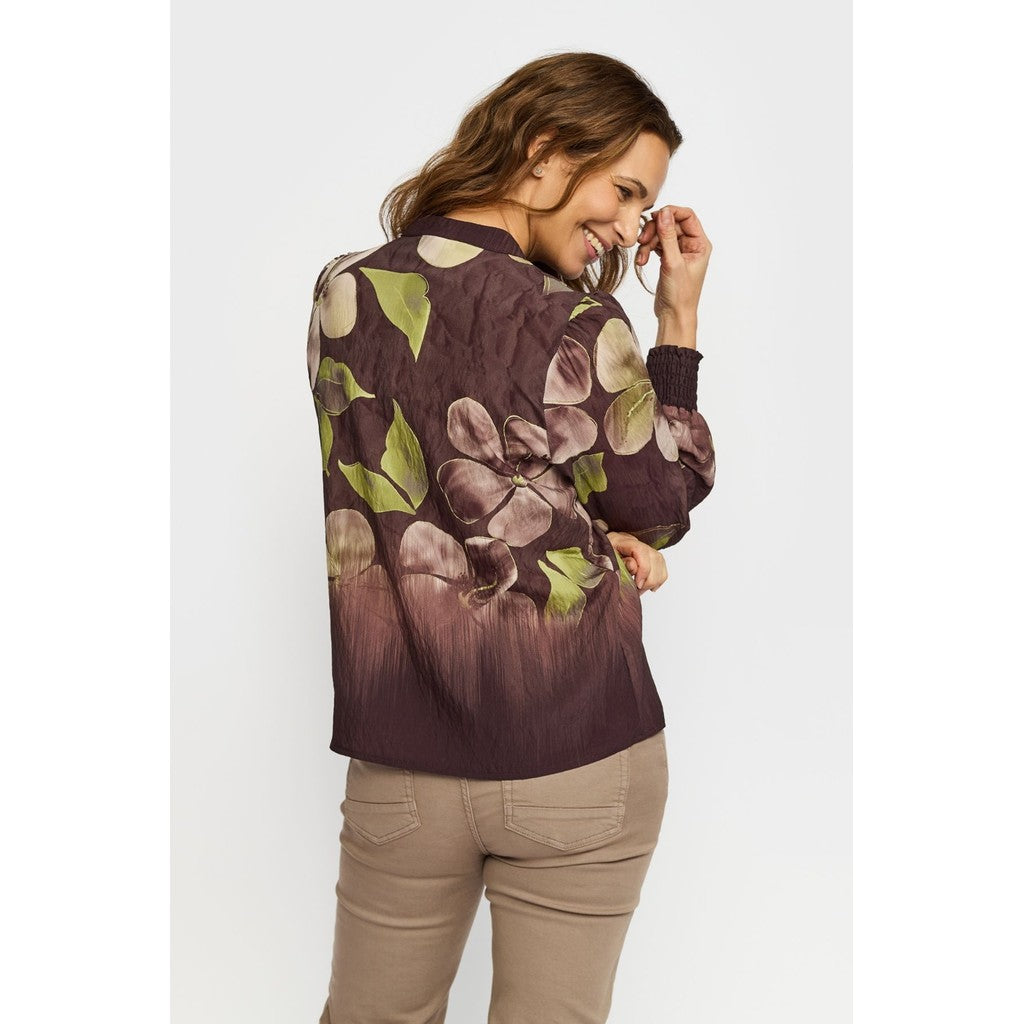 2 Biz Melina Bluse Blomster Brun