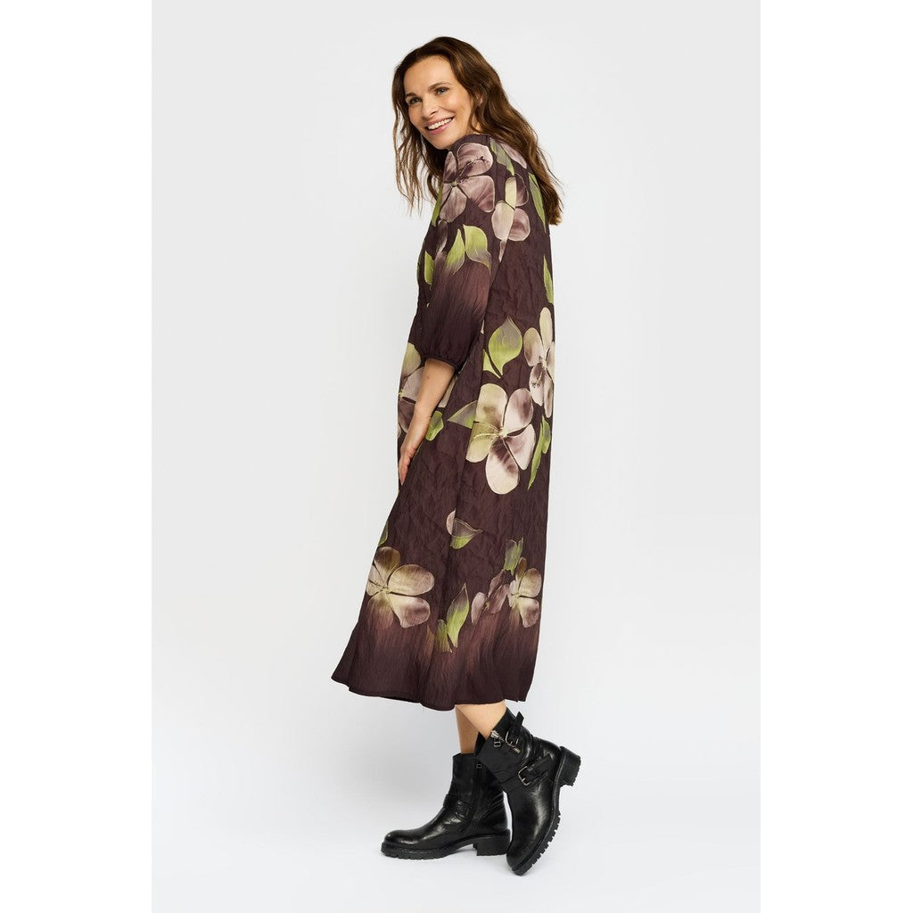 2 Biz Mikka Kjole Blomster Brun