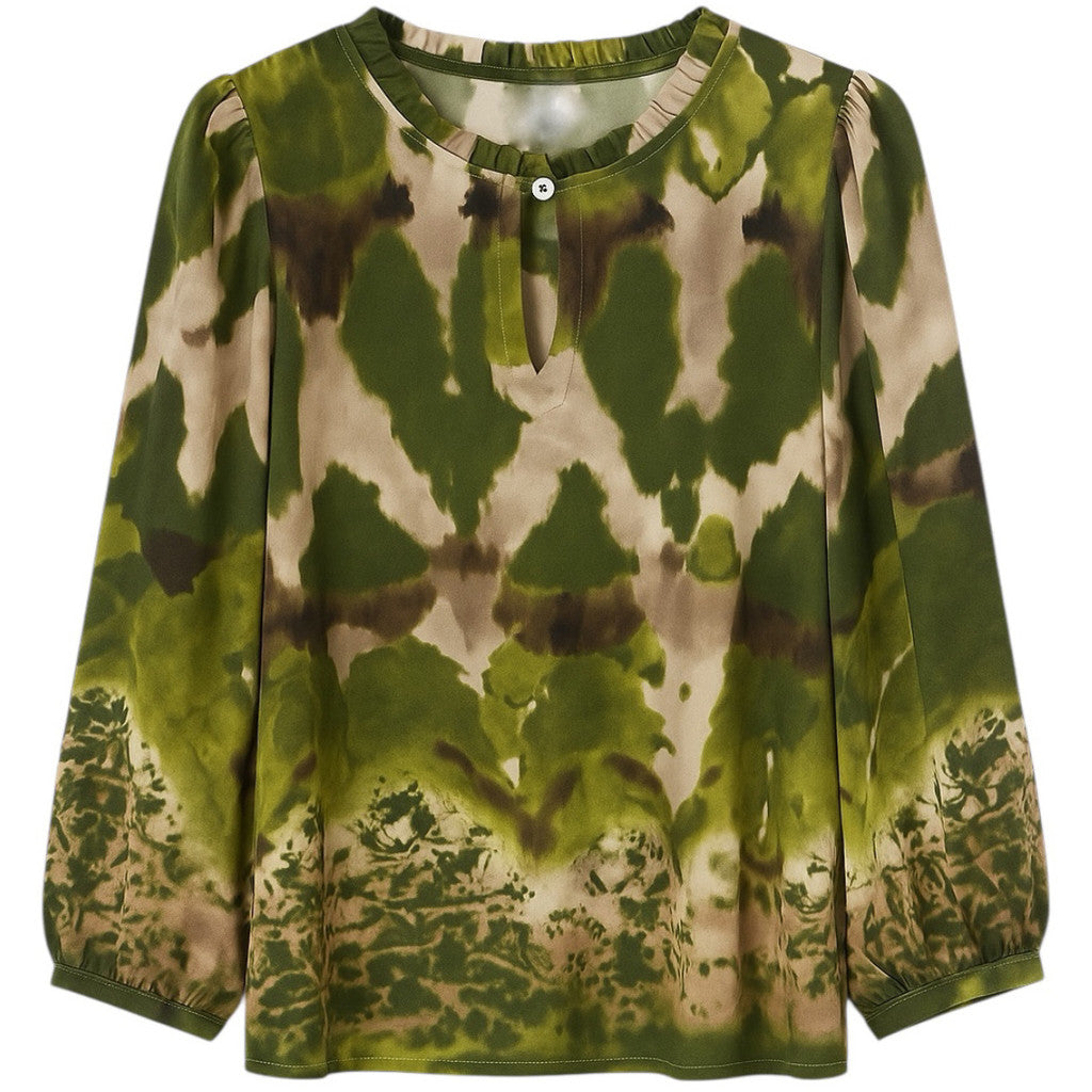 2 Biz Miri Bluse Leaf Grøn Mix