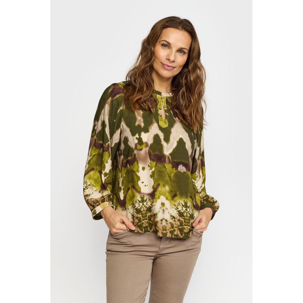 2 Biz Miri Bluse Leaf Grøn Mix