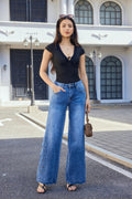 JEWELLY MARE Jeans Lynlås Brodery Legs Denim Blå