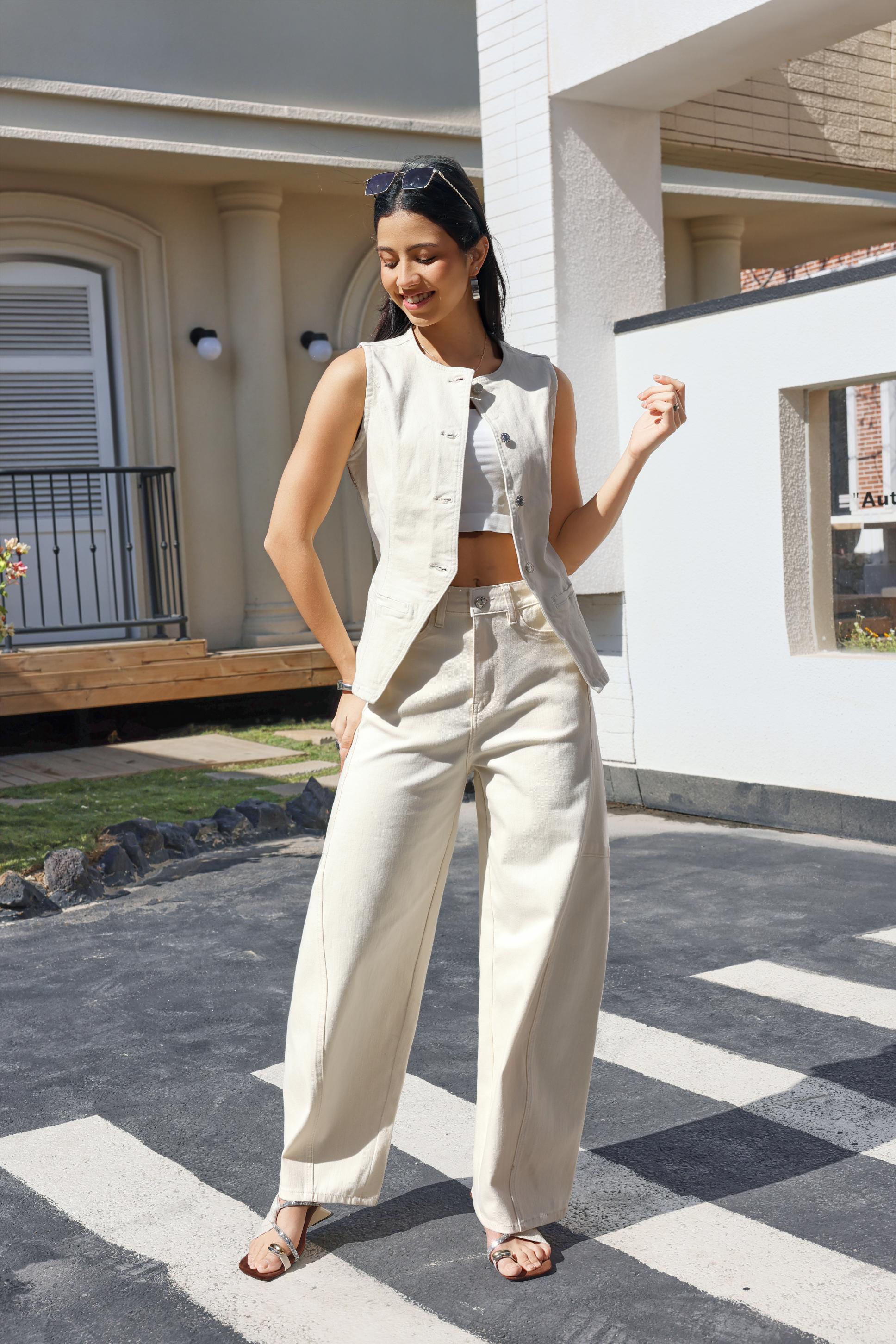 JEWELLY MARE Vest Ecru